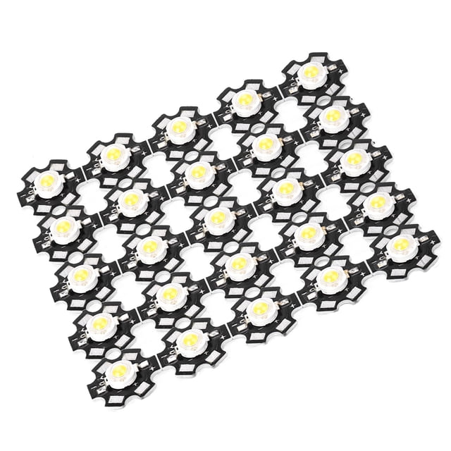 Uadme Light Bead, 25 unidades, 3 W, 3,2 – 3,4 V, bombilla para focos LED con fuente de luz integrada de chip de alto brillo (luz blanca4)