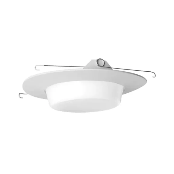 QUEST -6 Inch Drop Opal Recessed Shower Glass Lens, Wet Location, Milky / Frosted Lens