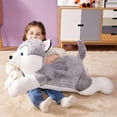 thumbnail image 4 of IKASA Giant Husky Stuffed Animal Plush Toy,Large Jumbo Husky 30" Gray Huge Cute Soft Toys,Big Size Fluffy Plushy Fat Oversized Plushie,Gifts for Kids Girls Boys Girlfriend Childre, 4 of 5