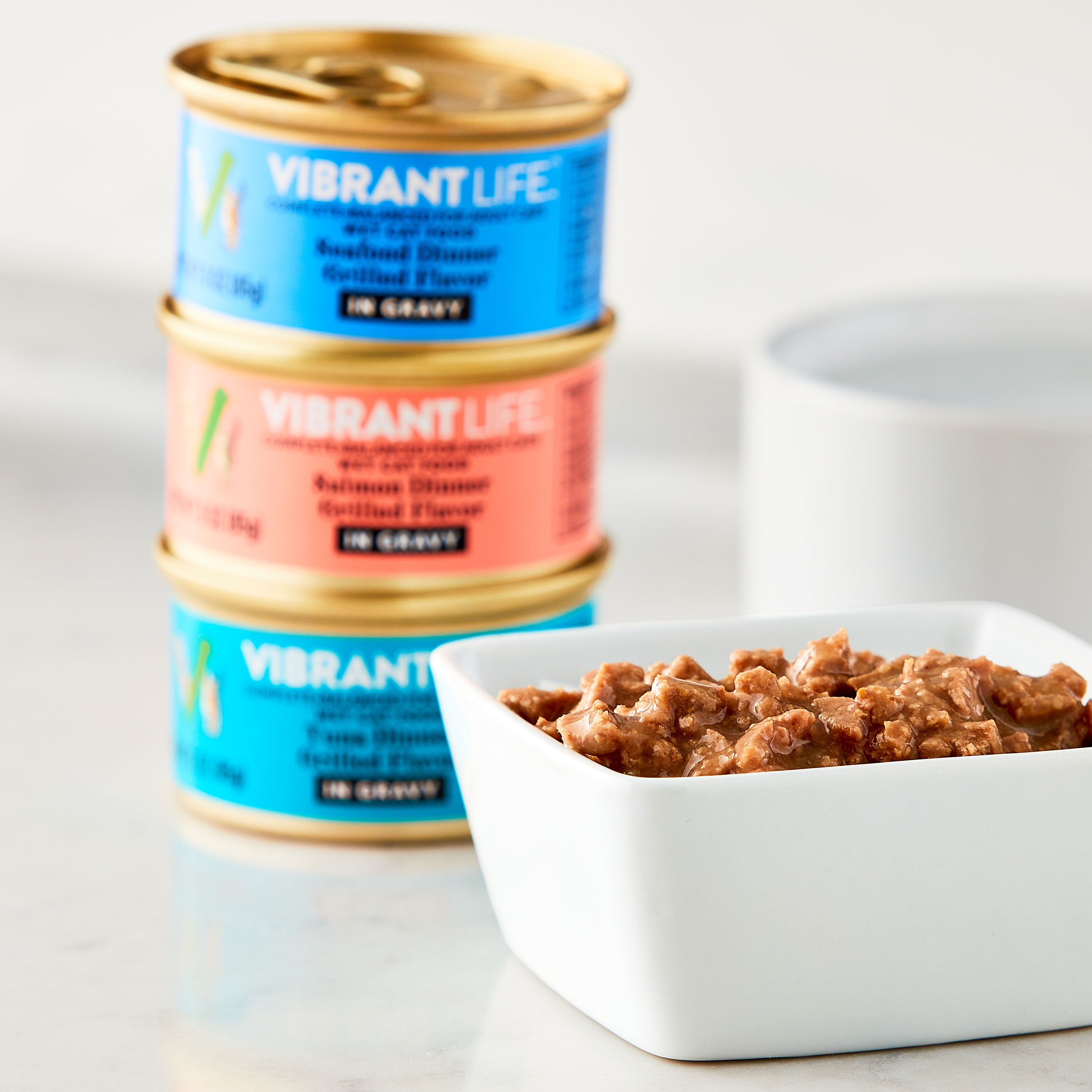 (2 pack) Vibrant Life Variety Pack Grilled Flavor in Gravy Wet Cat Food, 3 oz Cans, 30 Count