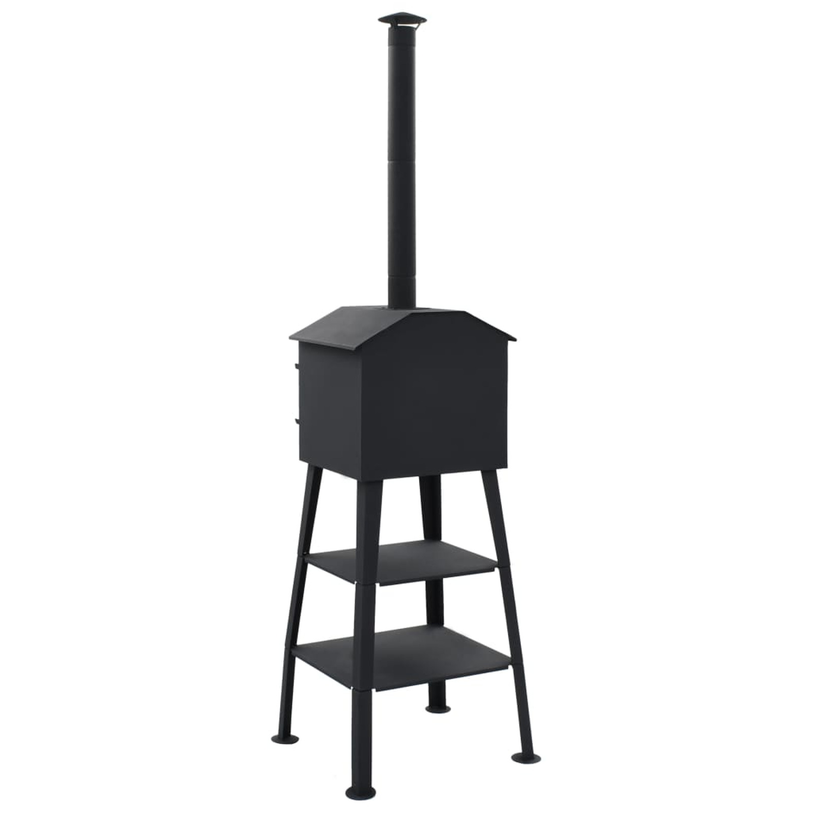 Dcenta Outdoor Pizza Oven Charcoal-Fired with 2 Fireclay Stones for Garden Chimney BBQ Smoker Bread - image 5 of 7