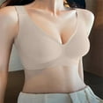 thumbnail image 3 of Hugcore Bras for Women Supportive Wireless Push Up Bra Full Coverage No Underwear Seamless Plus Size for Older Women-Wireless Bras for Women,White04,XXL, 3 of 7
