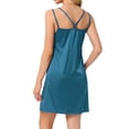 thumbnail image 3 of INSPIRE CHIC Women's Mother's Day Satin Nightgowns Nighty Chemise Slip Dress Silky Night Dress 2XL Blue, 3 of 6
