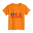 thumbnail image 4 of TOWED22 4th of July T-Shirt Toddler Boy Girl Fourth Star American Flag USA Patriotic Memorial Day Shirt Kid Independence Tee Top（Orange,2-3 Y）, 4 of 4