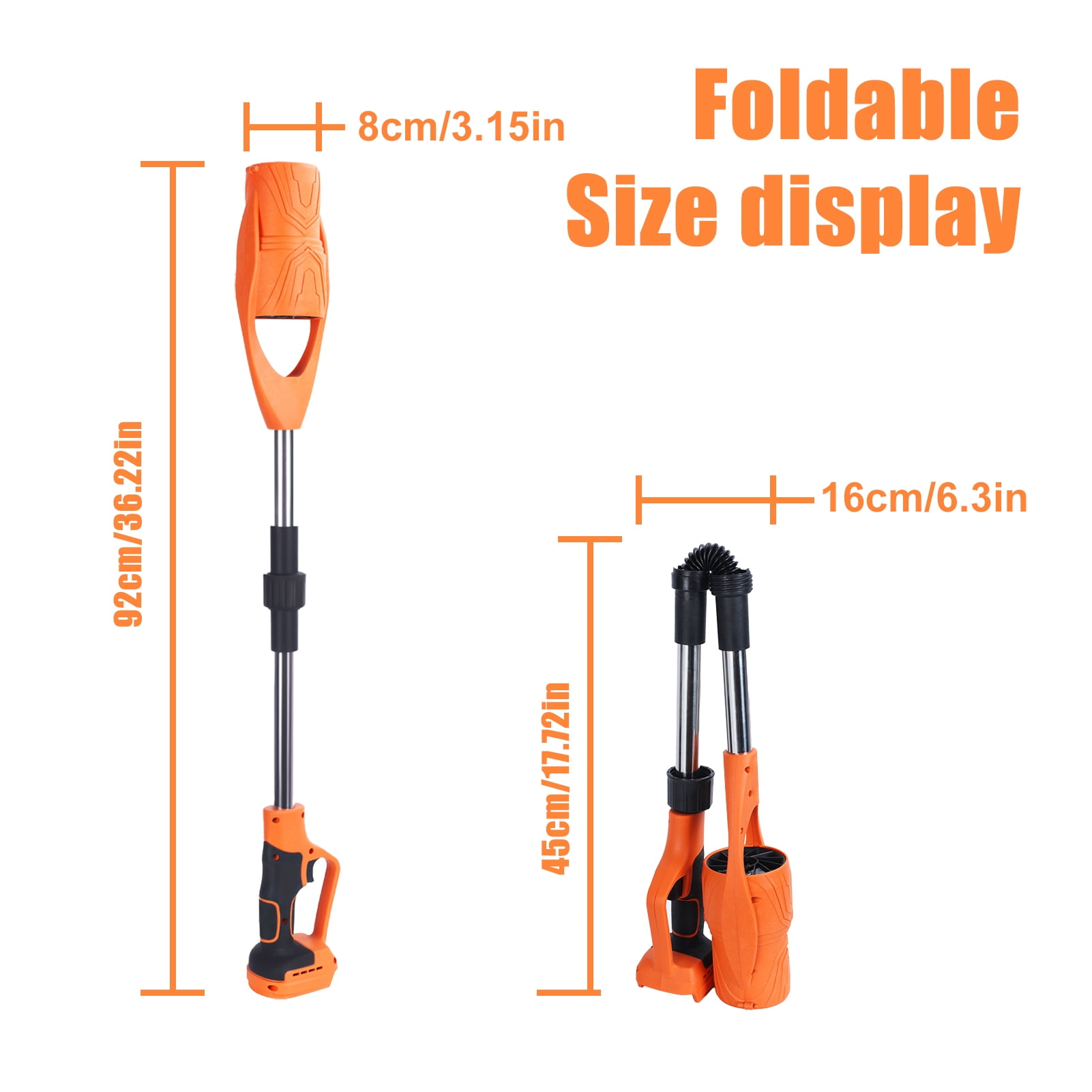 Leaf Blower Cordless, 400W Leaf Blowers with 1 Battery Powered and 1 Charger, Detachable Folding Blower Cordless for Lawn Care, Patio, Indoor