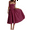 Dark Red, variant on Eternatastic Women's Dance Dresses Retro Midi Dress Flowy Pleated Spaghetti Strap Party Cocktail Dress with Pockets