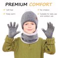 thumbnail image 6 of OZERO Warm Winter Hat and Gloves Scarf Set, Beanie Hat Winter Gloves Fleece Lining Boys / Girls, 6 of 8