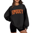 thumbnail image 3 of ibiyuan Halloween Sweatshirts for Couples Crew Neck Lightweight Halloween Shirts Women Spooky Season Pumpkin Printed Sweater Long Sleeve Pullover Top Halloweens Couples Gifts, 3 of 7