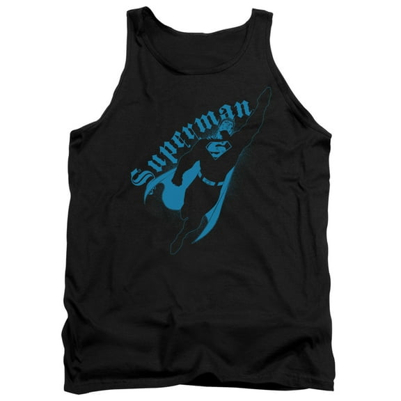 Superman Darkness Adult Tank Top Black