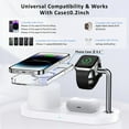 thumbnail image 4 of Graflsoa Magnetic 3-in-1 Wireless Charging Station with Mag-Safe for iPhone, 15W Fast Charging, LED Indicator, Black, 4 of 7