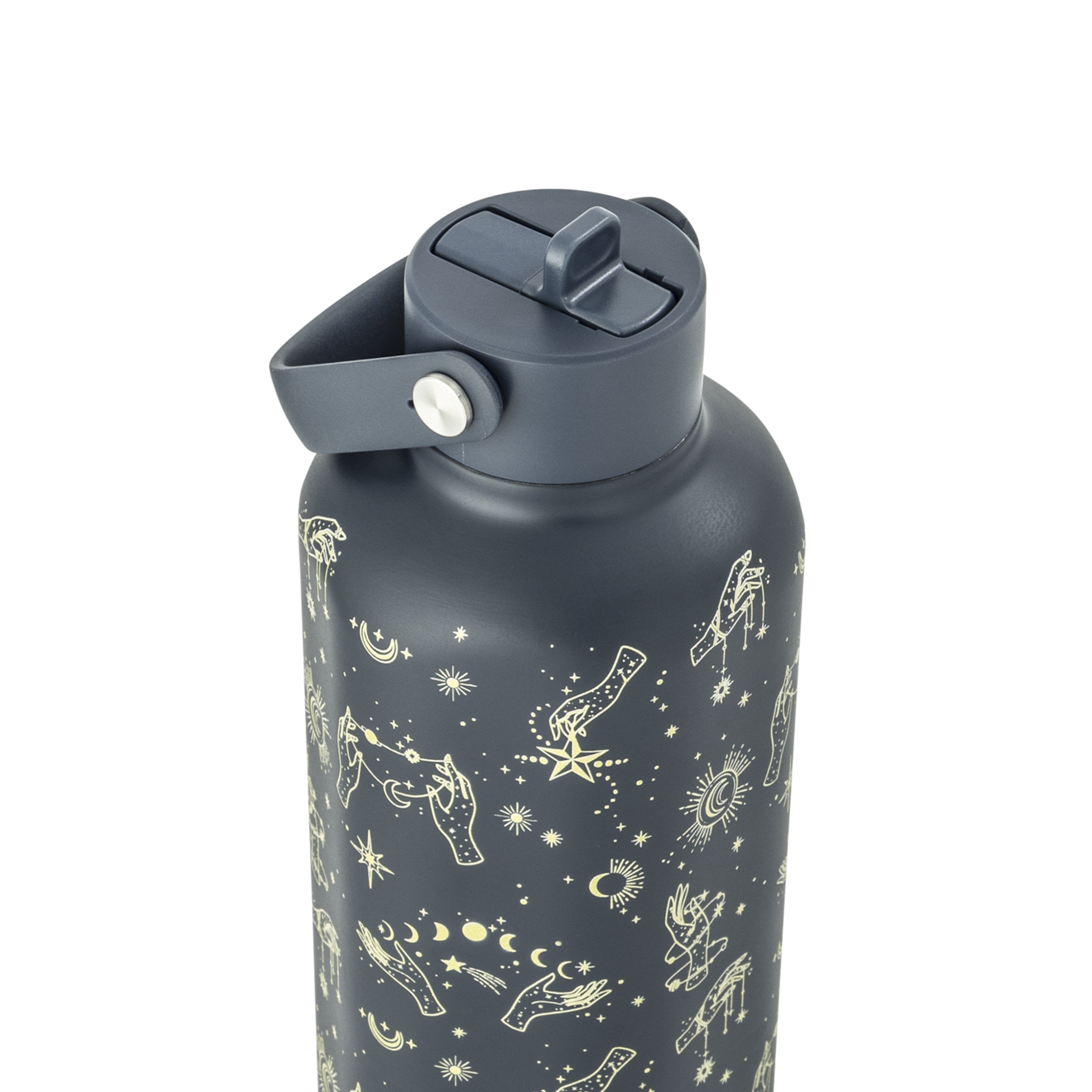 Thyme & Table 32oz Stainless Steel Cleo Bottle with Straw, Astrology