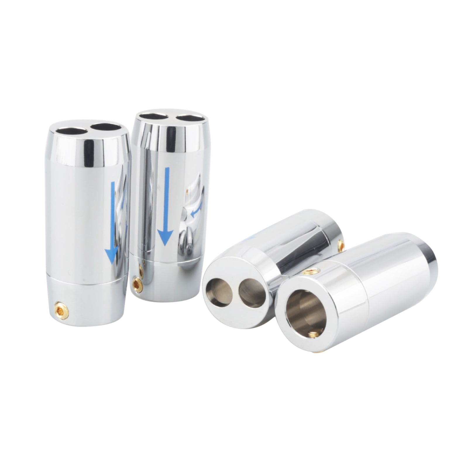 4PCS Cable Pant Aluminium HiFi Speaker Wire Pants Boot Y Splitter 1 to 2 DIY Speaker Cables for RCA Bi-Wire Cable