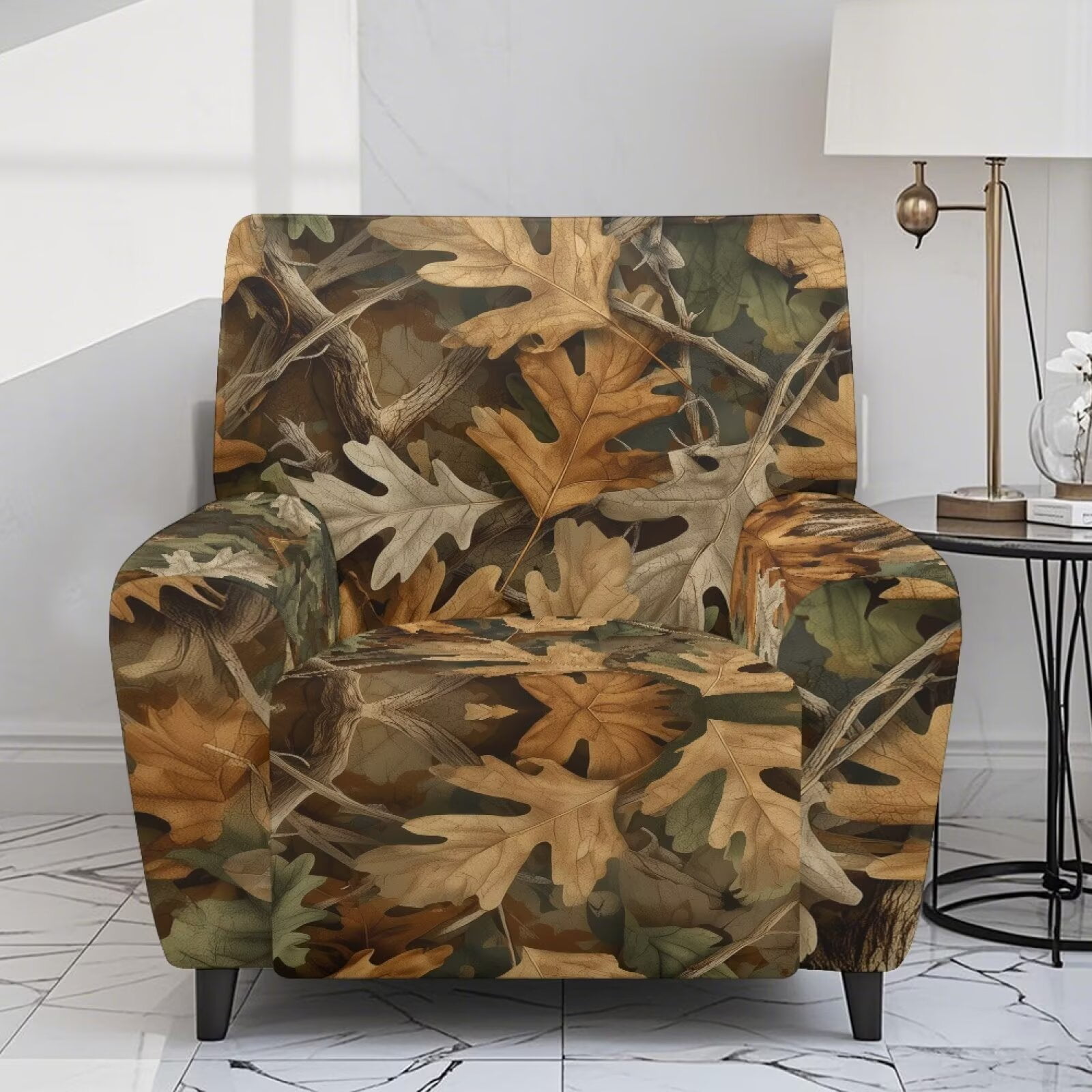 Yuyamidu Camo Recliner Slipcovers 4-Pieces Hunting Branch Recliner Covers That Stay in Place Non Slip Lazyboy Covers Couch Chair Cover for Living Room Bedroom Gift for Holiday