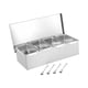 thumbnail image 3 of Tarros de especias de acero inoxidable, contenedor de almacenamiento con múltiples compartimentos, caja de condimentos, tarro para Bar, cocina, hogar 4 rejillas, 3 of 8