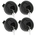 thumbnail image 4 of NICEXMAS 4 Pcs Pull Hatch Latch Cabinet Door Latches Boat Lock Boat Door Latch Marine Black 6.1X6.1cm, 4 of 8