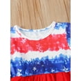 thumbnail image 4 of Baby Girl Summer Casual T-Shirt Dress Short Sleeve Crewneck Tie-Dye Tulle Dress Playwear Dress, 4 of 9