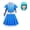 Dress+Wig, variant on Girls Space Alien Costume Dress Set Kids Halloween Long/Short Sleeve Fancy Dress Outfit