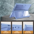 thumbnail image 4 of Fintie Case for 13 Inch Microsoft Surface Pro 10 (2024) / Surface Pro 9 (2022) - Shockproof Folio Rugged Hard Cover with Clear Transparent Back Shell Compatible with Type Cover Keyboard, Blue, 4 of 10