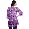 thumbnail image 4 of Moomaya Cardigan Court Imprimé en Georgette de Viscose à Manches Longues pour Femmes, 4 of 5
