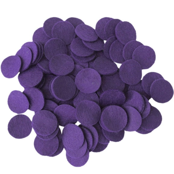 Playfully Ever After Dark Purple Craft Felt Circles (1 Inch - 100pc)