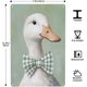 thumbnail image 4 of Letreros metálicos de hojalata con diseño de pato blanco con pajarita a cuadros, decoración de pared de 8 x 12 pulgadas, 4 of 8