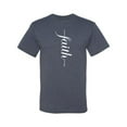 thumbnail image 2 of Vertical Cross Christian Faith Inspirational/Christian Men's Graphic T-Shirt, Vintage Heather Blue, 5XL, 2 of 3