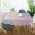 thumbnail image 3 of Yayeee Tablecloths 54" x 54" Rectangle Wrinkle Resistant Party Table Cover, Pink Wavy Striped, 3 of 8