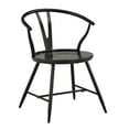 thumbnail image 4 of Weston Home Lydford Wishbone Back Metal Side Chair with Wood Seat, Black (Set of 2), 4 of 7