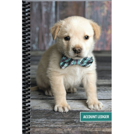 Side Spiral Bound Checkbook/Transaction Register Debit Card and Check Register Account Tracker ("Biscuit" The Puppy)