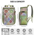 thumbnail image 3 of Vintage Retro Style Cooler Backpack 26 Cans – Waterproof Leakproof Lunch Backpack with Colorful Patterns for Fishing, Beach, and Office Use, 3 of 6