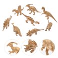 thumbnail image 3 of 8Pcs Decorative Dinosaur Models Simulation Toys Desktop Adornments (Golden), 3 of 8