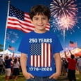 thumbnail image 3 of Tiijoy Boys America's 250th Independence Day T-Shirt Summer Short Sleeve Tee, Sizes 2-13, 3 of 3