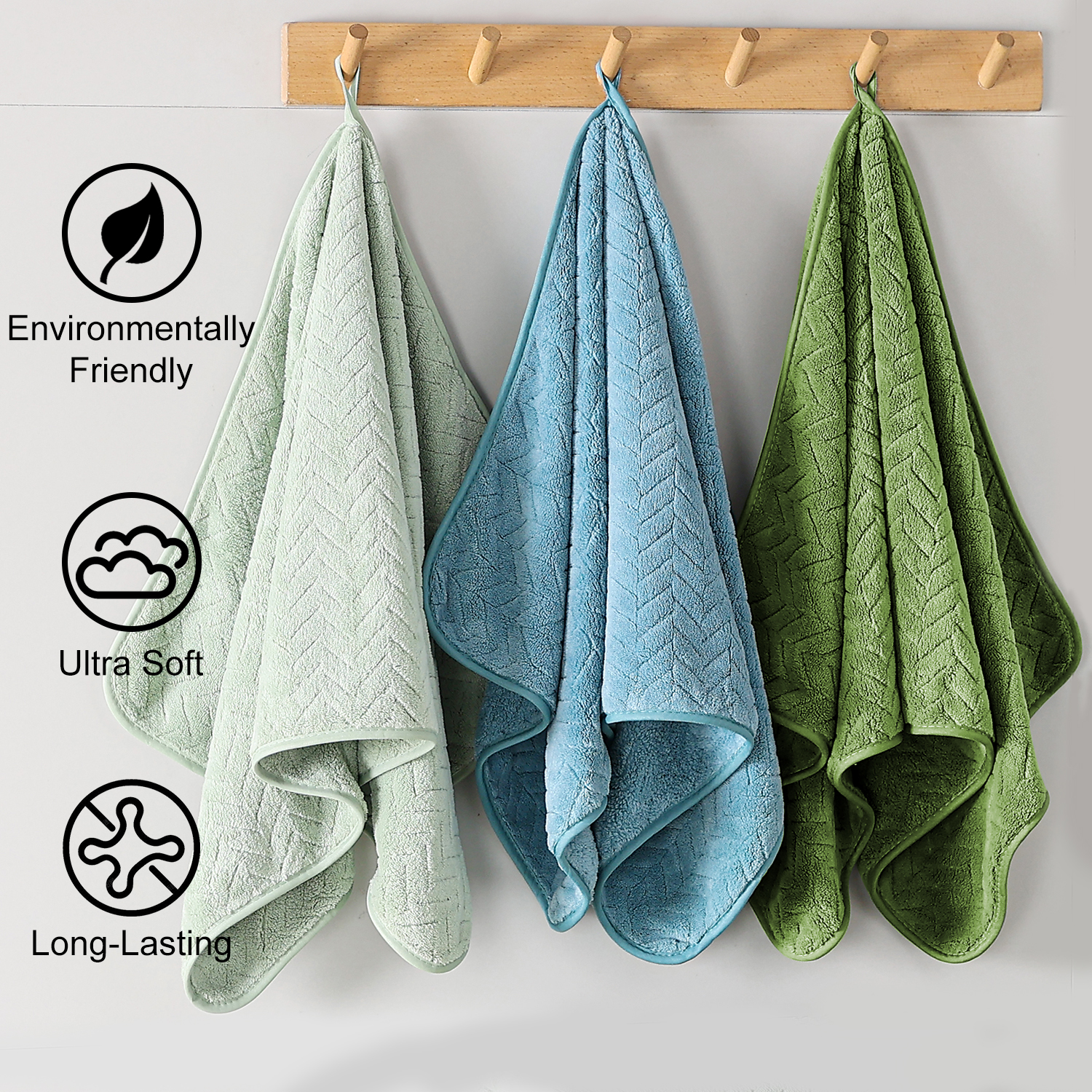 Beartech 4 Pack Microfiber Bath Towels Set - 2 Bath sheet,Soft, Highly Absorbent, Quick Dry & Less Lint Shower towel for Bathroom, Hotel-Olive