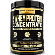 Sheer Strength Labs Whey Protein Concentrate  Protein Powder for Women & Men, 25 Servings