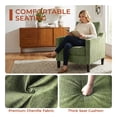 thumbnail image 5 of TLSUNNY Modern Accent Chair, Armchair for Reading Chair, Mid Century Upholstered Comfy Chair for Apartment, Living Room, Waiting Room, Olive Green, 5 of 11