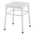 thumbnail image 1 of Pemberly Row 18" Industrial Steel Metal Backless Guest Stool in White, 1 of 1