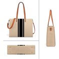 thumbnail image 4 of Bolso de mano para portátil de mujer, bolso de lona para el trabajo de mujer, bolso bandolera tipo maletín para ordenador, color negro, 4 of 6