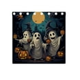 thumbnail image 4 of Bats Halloween Ghosts Pumpkins Black Out Curtains Aesthetic for Bedroom Living Room Sliding Glass Doors Kitchen Windows 2 panels set, 4 of 5