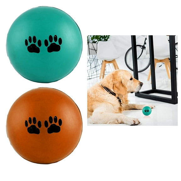 2 Pc Pet Balls Round Rubber Dog Cat Toys Puppy Chase Play Fetch Colorful 2.5"