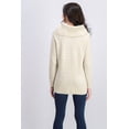 thumbnail image 2 of STYLE & COMPANY Womens Beige Embellished Long Sleeve Cowl Neck Sweater Size: XS, 2 of 3