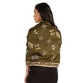 thumbnail image 2 of Sakkas Liua Long Wide Woven Patterned Design Multi Colored Pashmina Shawl / Scarf - Dark Green - One Size Regular, 2 of 5