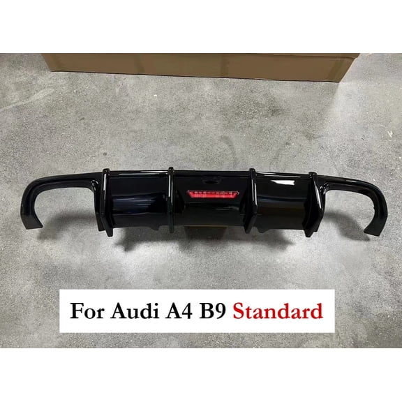 Rear Bumper Diffuser Lip Splitter Compatible with Audi A4 B9 Premium 4-Door Sedan Standard 2017 2018 2019 Exterior Accessories