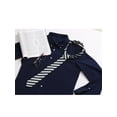 thumbnail image 5 of CORBATA DE LINO ESTILO CHIC PARA HOMBRES, A RAYAS, AUTOATABLE, DELGADA, PARA OCASIONES DE NEGOCIO Y CASUAL, AZUL MARINO, TALLA ÚNICA, 5 of 5