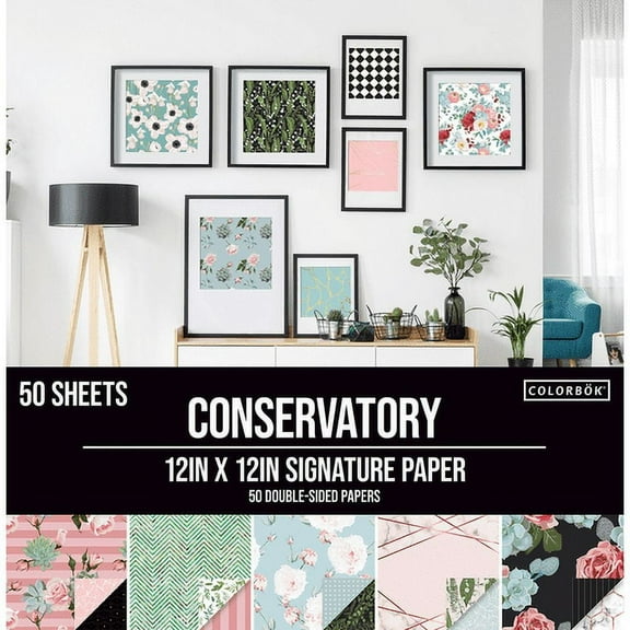 Colorbok Multicolor Signature Card Stock Paper, 12"x12", 94 lb./140 Gsm, 50 Sheets