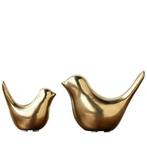 LAMIRO Figurines Home Decor Golden Bird Statue - Small Decorative Object for Home,Office,or Bookshelves