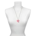 thumbnail image 3 of Delight Jewelry Acrylic 1" Pink Heart Silvertone Always My Sister Bar Charm Necklace, 23", 3 of 4