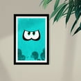 thumbnail image 2 of Wynwood Studio Movies and TV Framed Wall Art Prints 'Team Turquoise Print' Animation Movies Home Decor - Blue, White, 13" x 19", 2 of 4