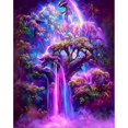 thumbnail image 1 of Kits de diamantes de árbol mágico para adultos y niños, kit completo de pintura de diamantes de árbol de la vida redondo 5d, kits de pintura de diamantes de fantasía de arte de bricolaje, diamante Em, 1 of 4