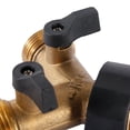 thumbnail image 3 of OUSITAID Tap Splitter Brass Faucet Connector Double Two-way Garden Adapter Hose Splitter, 3 of 11
