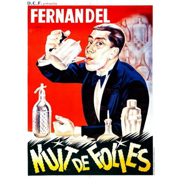 Une Nuit De Folies Movie Poster Wall Decor Art Reprint 27inx40in 27x40 Square Adults Poster Time